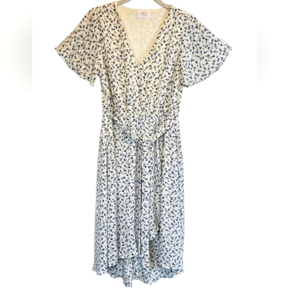 Sienna Sky Blue and White Smocked Tiered Sundress - Picture 1 of 4